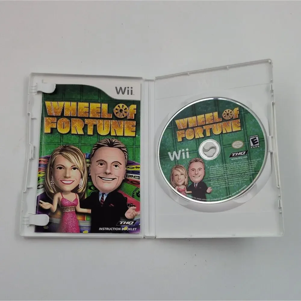 Wheel of Fortune Nintendo Wii Video Game Multiplayer Puzzles Family Fun